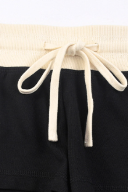 Women Summer Side Stripe Drawstring Sports Shorts