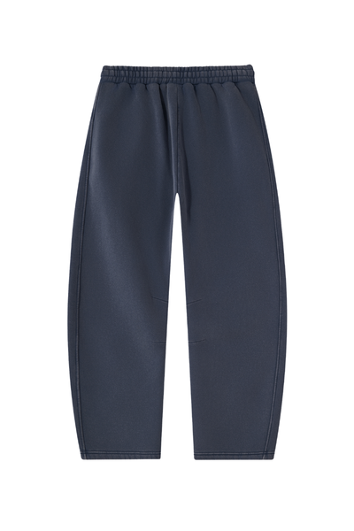 Unisex Fall Clothing Fleece-Lined Curved Wide-Leg Pants