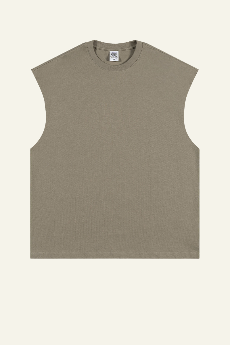 Men's Streetwear Heavyweight Cotton Sleeveless Top