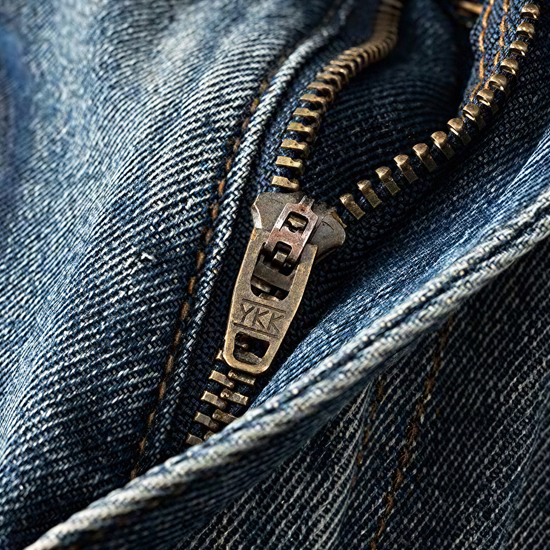 Men's Spring Blue Keychain Print Wide Leg Denim Jeans