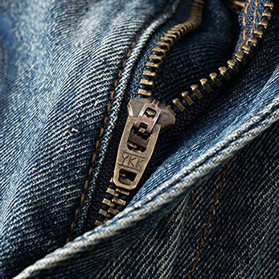 Men's Spring Blue Keychain Print Wide Leg Denim Jeans