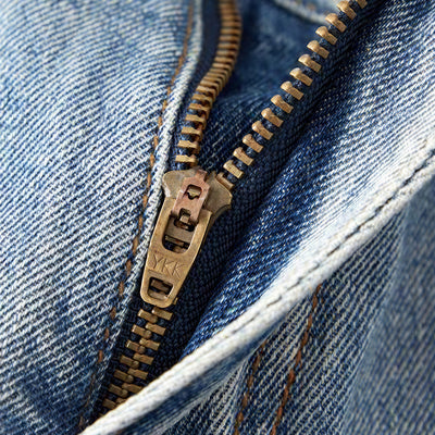 Men's Spring Light Blue Ripped Lightning Patch Jeans
