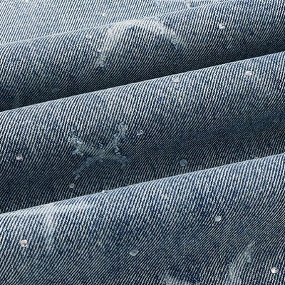 Men's Spring Star Rhinestone Wide Leg Denim Jeans