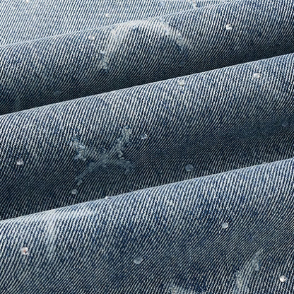 Men's Spring Star Rhinestone Wide Leg Denim Jeans