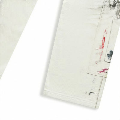 Men's Spring Graffiti Cargo Wide Leg Denim Jeans
