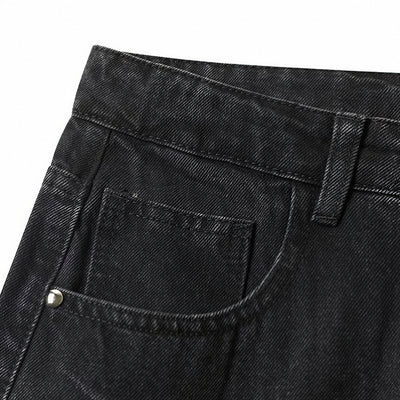 Men's Spring Lightning Washed Wide Leg Denim Jeans