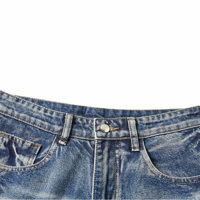 Men's Spring Art Brushstroke Wide Leg Denim Jeans