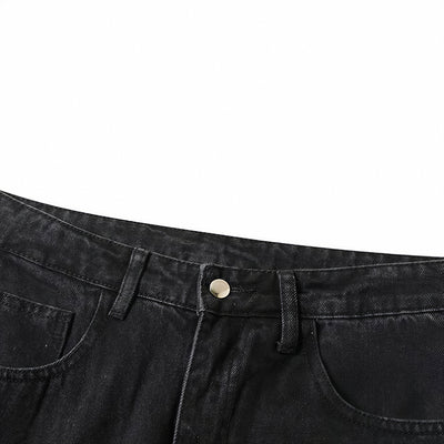 Men's Spring Lightning Washed Wide Leg Denim Jeans