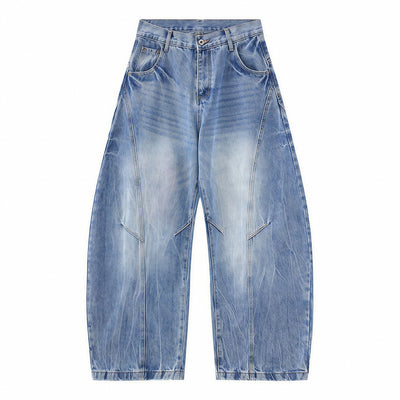 Men's Spring Vintage Washed Wide Leg Denim Jeans