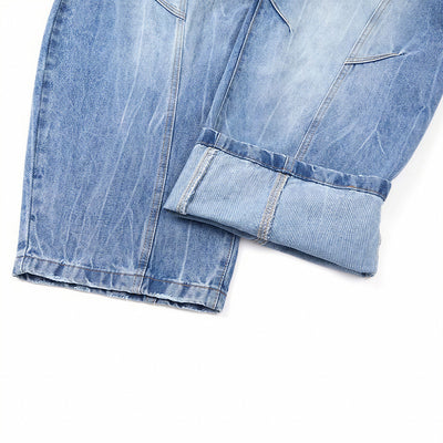 Men's Spring Vintage Washed Wide Leg Denim Jeans