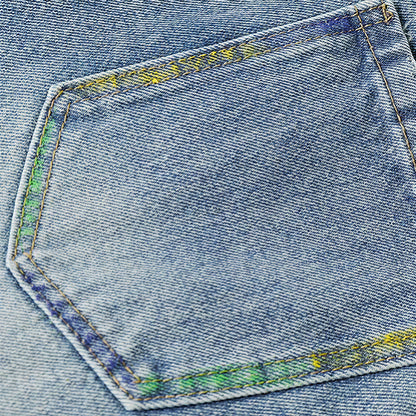 Men's Spring Graffiti Barrel Baggy Wide Leg Denim Jeans