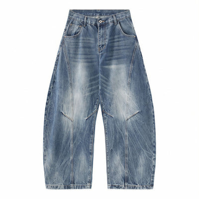 Men's Spring Vintage Washed Wide Leg Denim Jeans