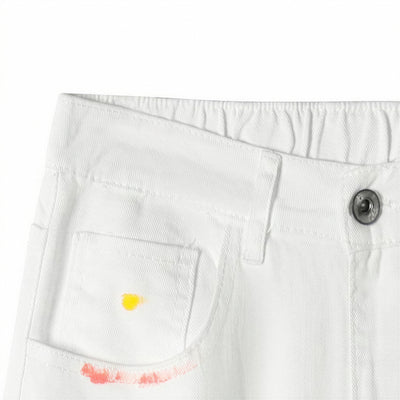 Men's Spring Side Graffiti Baggy Wide Leg Denim Jeans