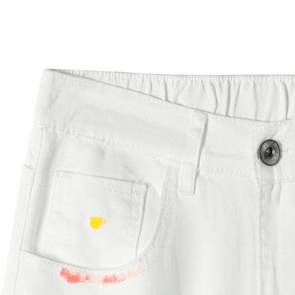 Men's Spring Side Graffiti Baggy Wide Leg Denim Jeans