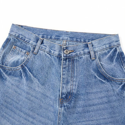 Men's Spring Vintage Washed Wide Leg Denim Jeans