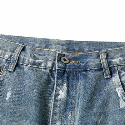 Men's Spring Graffiti Barrel Baggy Wide Leg Denim Jeans