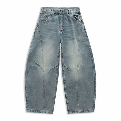 Men's Spring Vintage Washed Wide Leg Denim Jeans