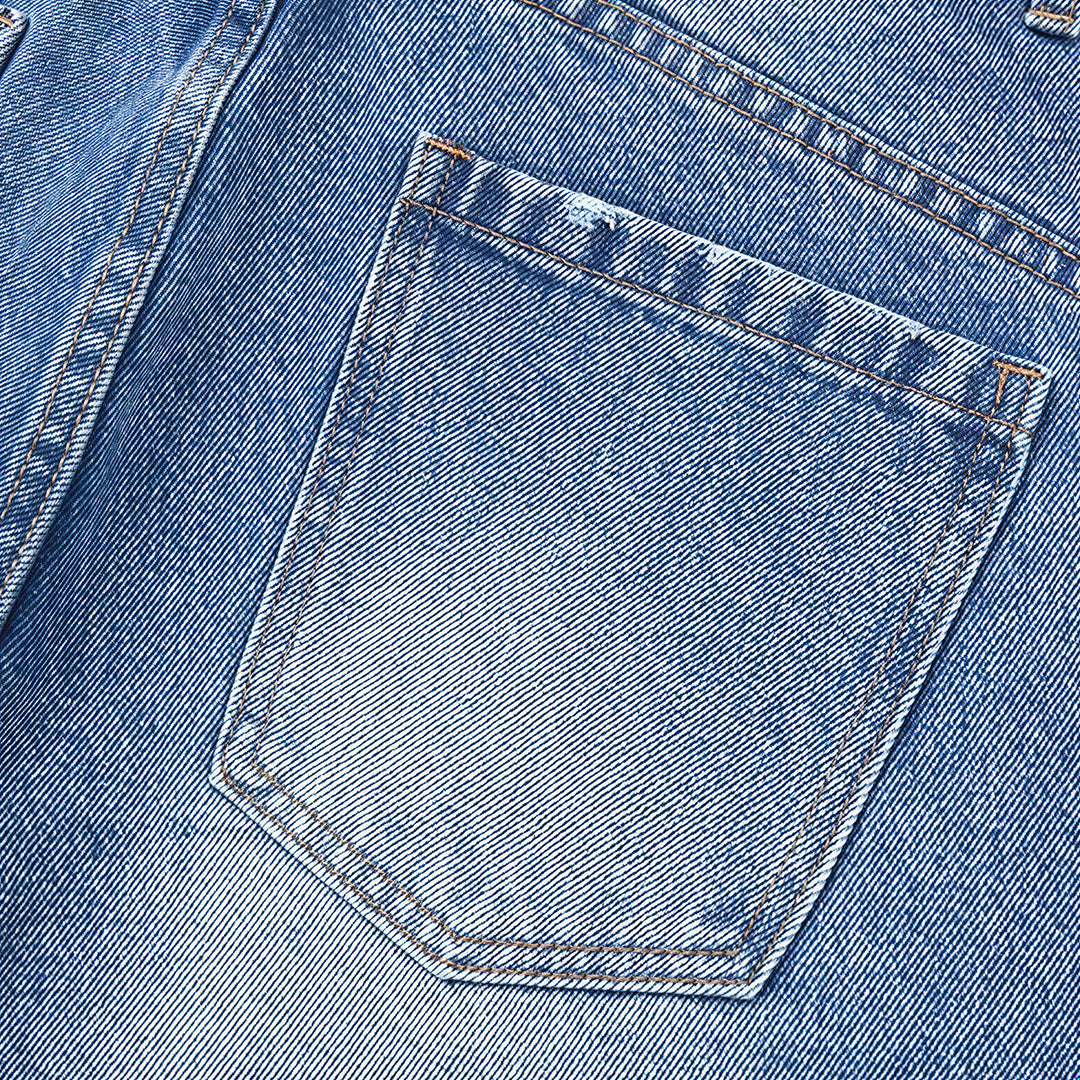 Men's Spring Vintage Washed Wide Leg Denim Jeans