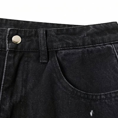 Men's Spring Splash Ink Graffiti Baggy Denim Jeans