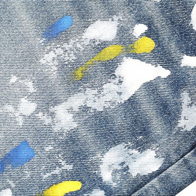 Men's Spring Graffiti Splash Ink Washed Baggy Denim Jeans