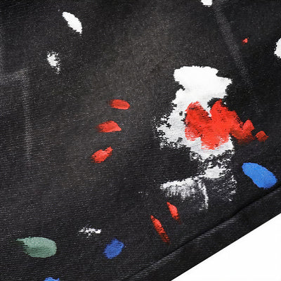 Men's Spring Splash Ink Graffiti Baggy Denim Jeans
