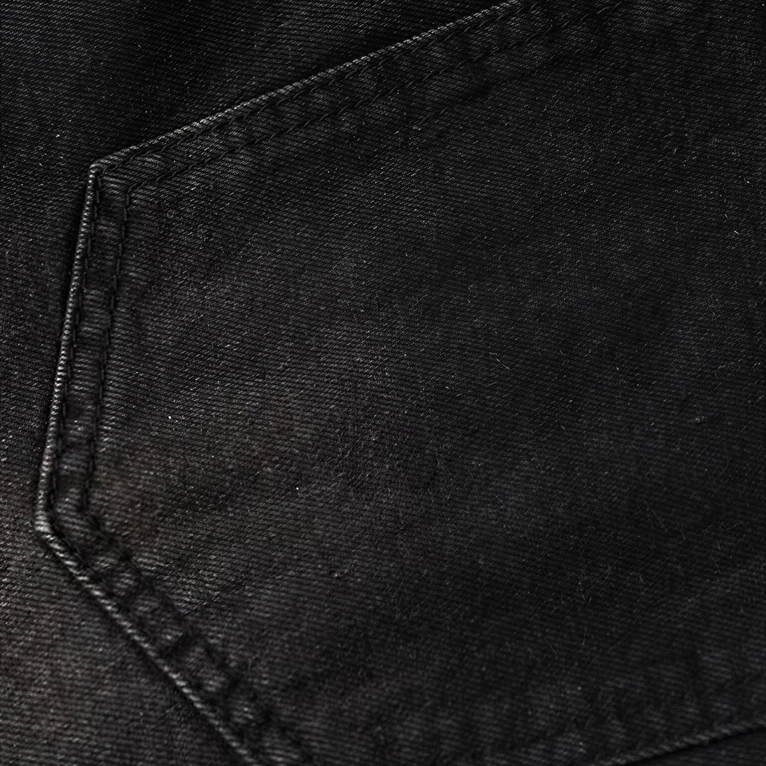 Men's Spring Flame Splash Ink Spliced Washed Denim Jeans