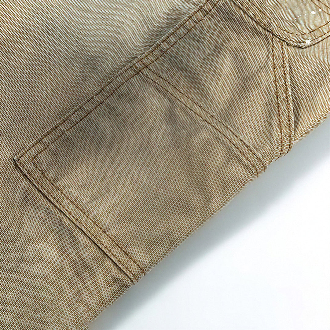 Men's Spring Mud Washed Ripped Carpenter Denim Jeans