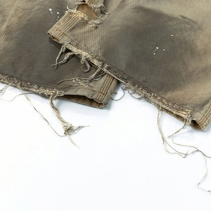 Men's Spring Mud Washed Ripped Carpenter Denim Jeans