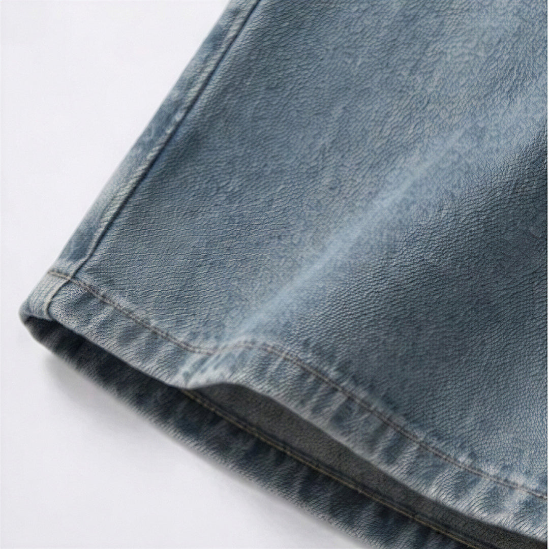 Men's Spring Blue Washed Deconstructed Arc Denim Jeans
