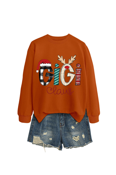 Women's Gigi Claus Loose Long Sleeve Casual Sweatshirt