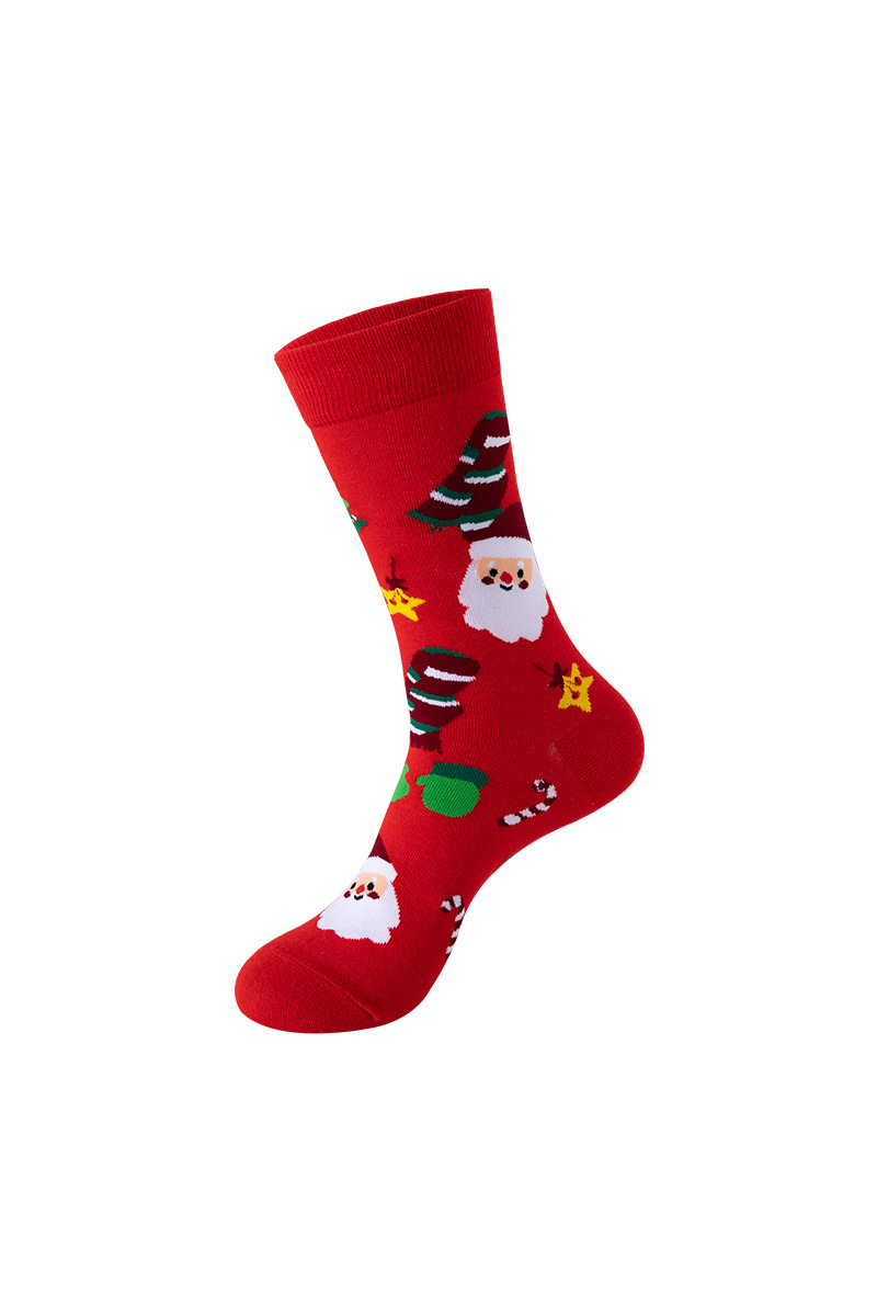 Unisex Fall Winter Festive Cartoon Christmas Crew Socks
