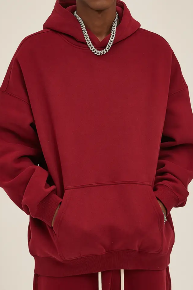 Men's 350G Heavyweight Large Pocket Hoodie Sweatshirts