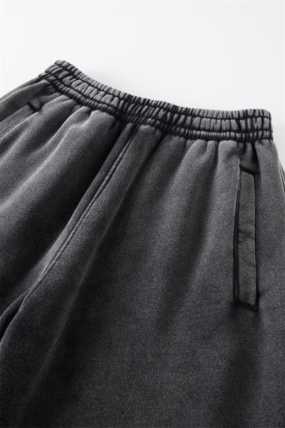 Unisex Fall Clothing Wax Washed Relaxed Jogger Pants