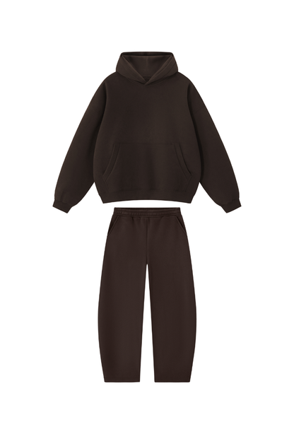 Unisex Fall Clothing Boxy Fleece Hoodie & Wide Pants Set