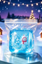 Blue Christmas Scarf Snowman