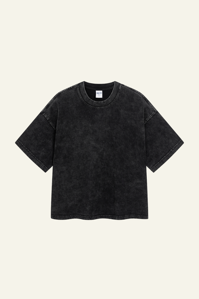 Women's Cotton Streetwear Washed Distressed T-shirt