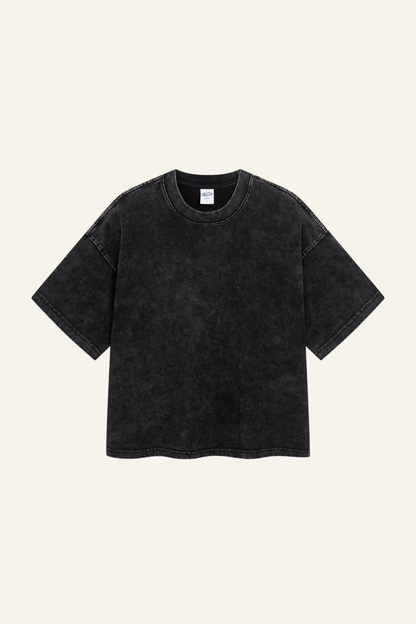 Women's Cotton Streetwear Washed Distressed T-shirt