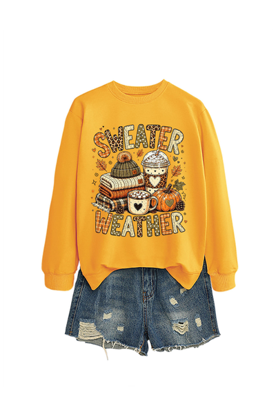 Unisex Fall Clothing Sweater Weather Graphic Sweatshirt