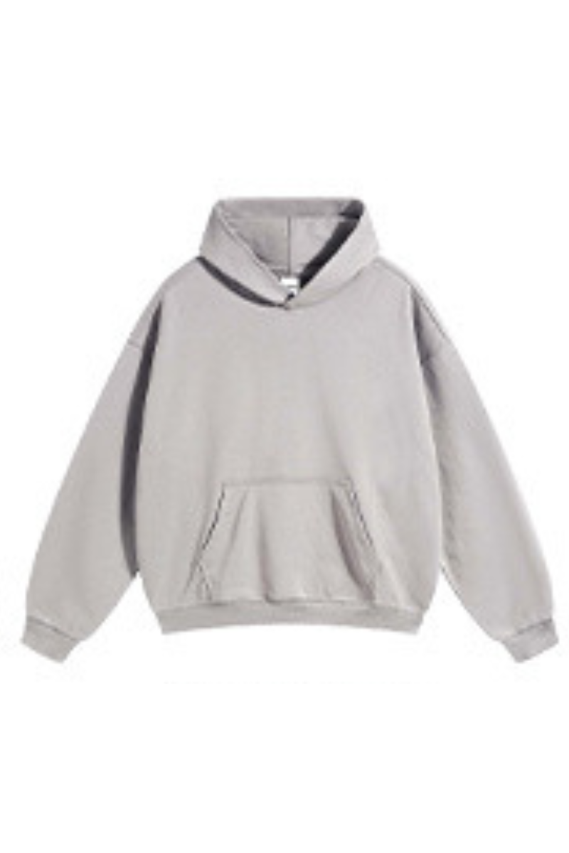 Women's FallWinter 430g Terry Solid LooseDropShoulder Hoodie