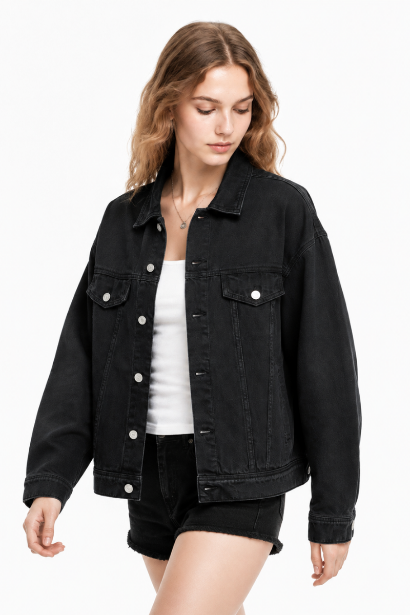 Women's & Unisex Oversized Washed Denim Jacket