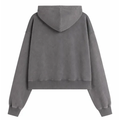 Women's Fall Dazzling-Wash Cropped Pullover Hoodie