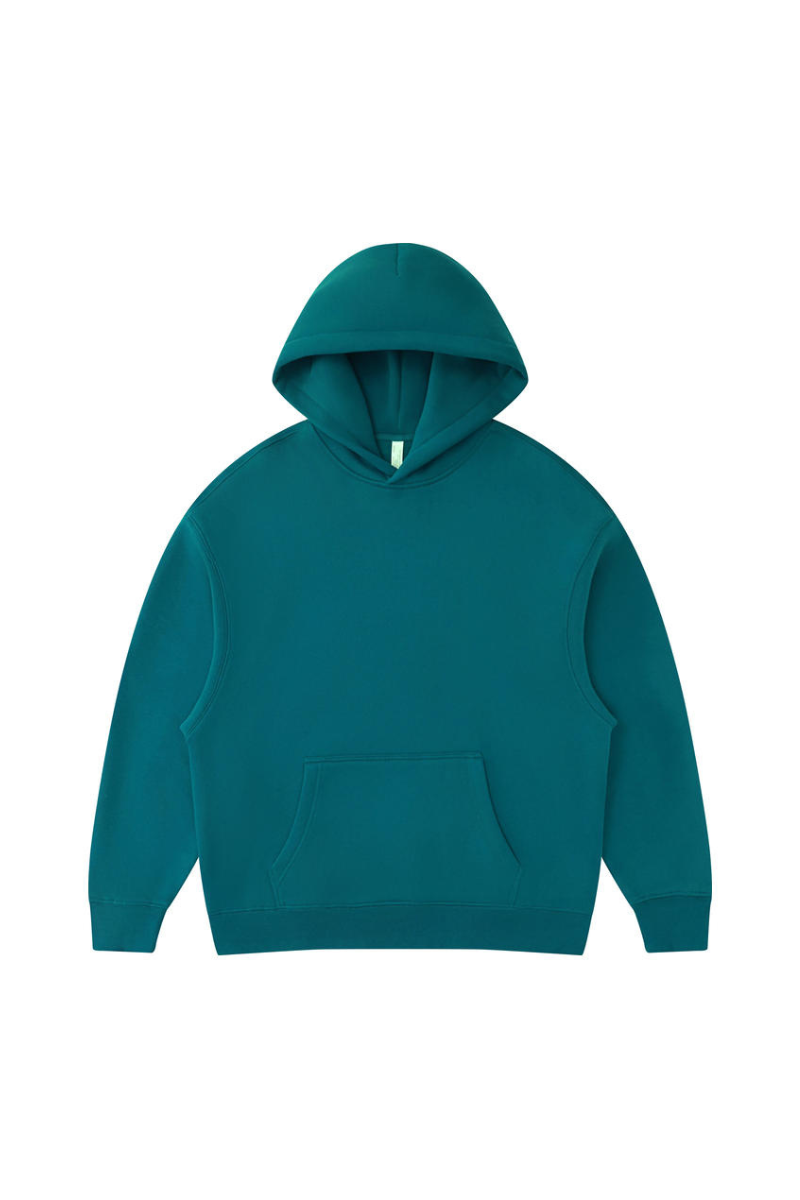 Unisex Fall Winter Oversized Solid Kangaroo-Pocket Hoodie