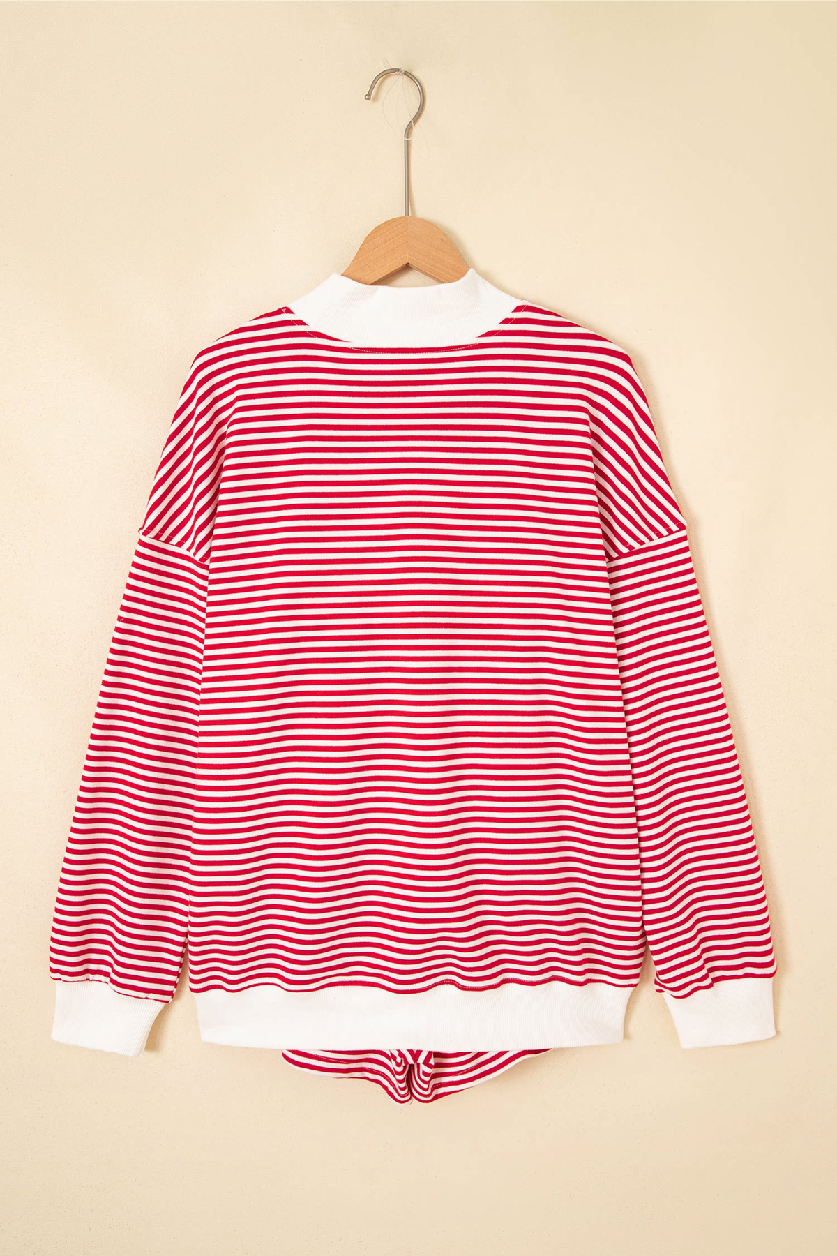 Women's Winter Casual Striped Long Sleeve Two Piece Set