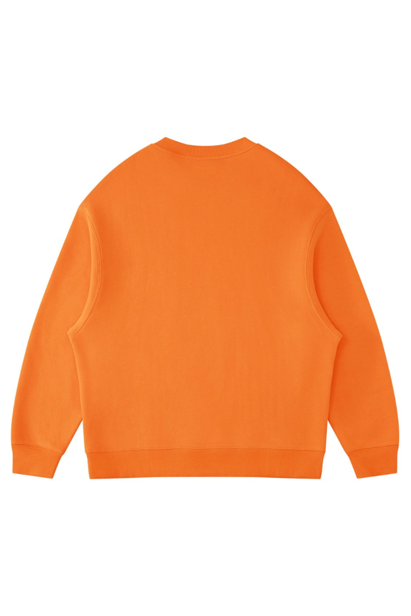 Men's Fall Winter Fleece-Lined Loose Crewneck Sweatshirt