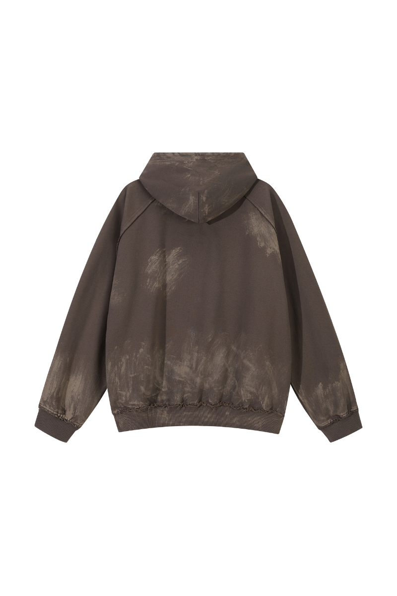 Unisex Fall Clothing Heavy Paint Distressed Street Hoodie
