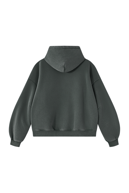 Unisex Fall Clothing Vintage Faded Curved Sleeve Hoodie
