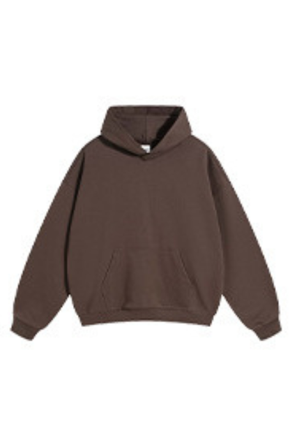 Men's Fall Winter 430g Terry Solid Loose DropShoulder Hoodie