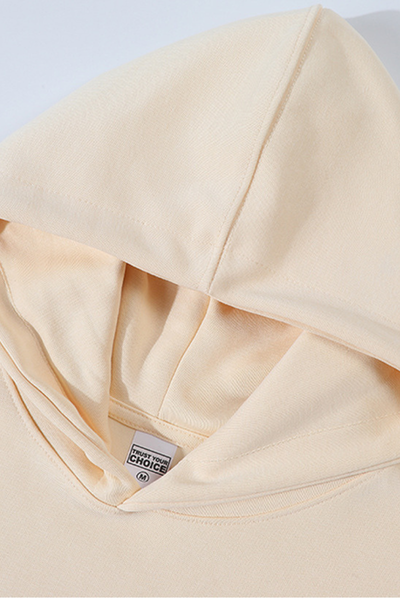Women Fall 350gsm Cropped Drop Shoulder Pullover Hoodie