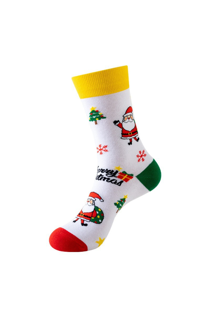 Unisex Fall Winter Festive Cartoon Christmas Crew Socks