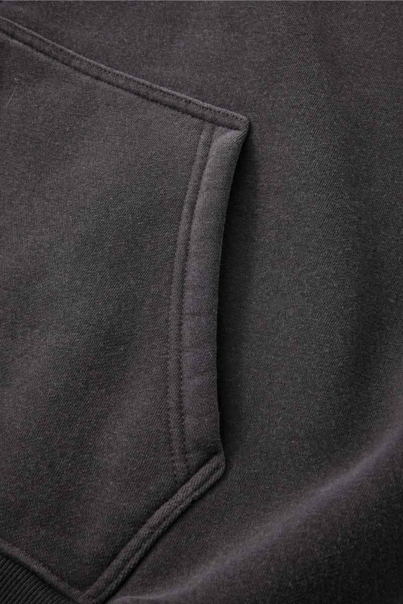 Men Fall Clothing Spray Wash Distressed Zip Hoodie